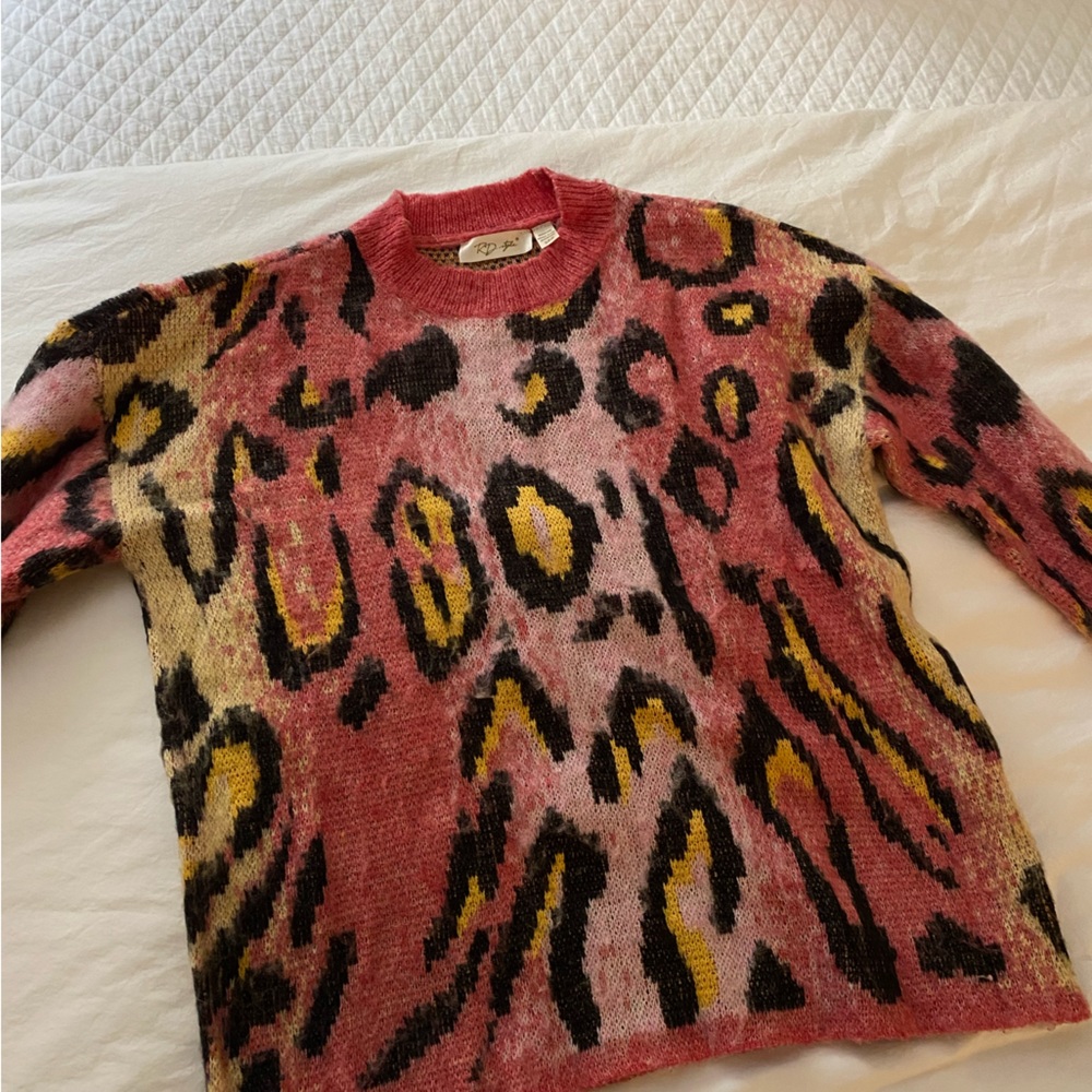 Pink zebra sweater